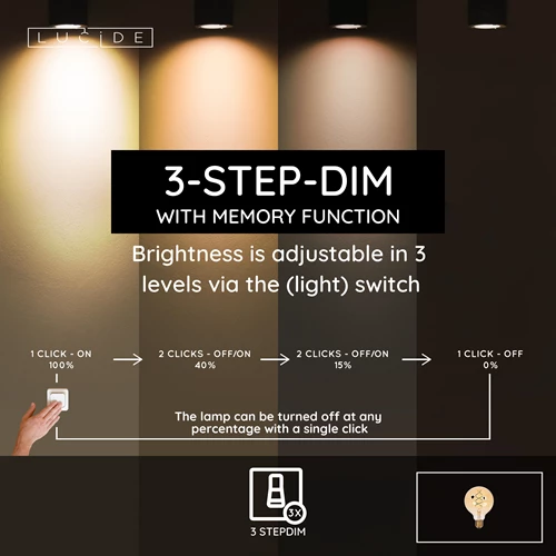 Lucide G95 - Filament bulb - Ø 9,5 cm - E27 - 1x4,9W 2200K - Amber - USP
